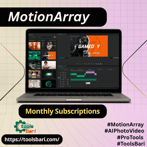 Motion Array Premium Monthly Subscription – Download Unlimited Premium Templates, Presets, and Assets at an Affordable Price