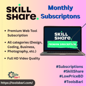Skillshare Monthly Premium – Premium Course Access Tool (Monthly Subscription)