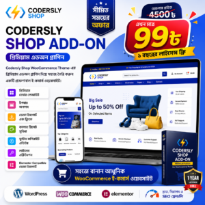 Codersly Shop Add-on – Premium Theme Add-on Plugin for Building WooCommerce Websites